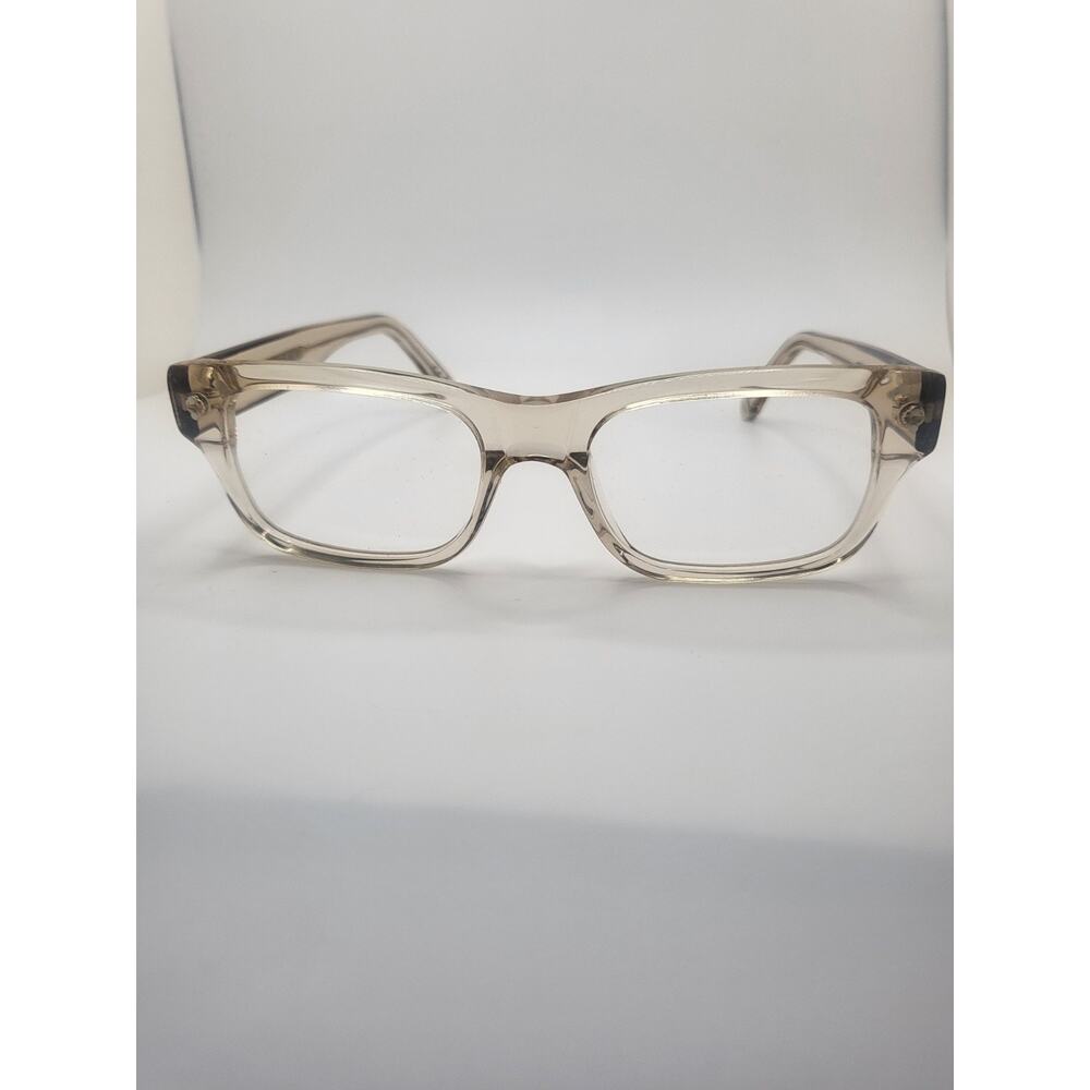 RetroSuperFuture Clear Champagne Flat Metal Non-Prescription Eyeglass Tan Frame - Picture 8 of 8